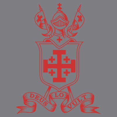 CORE365 Men's Origin Performance Piqué Polo with DTF Printed Equestrian Deus Lo Vult Logo Design