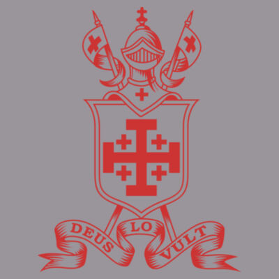  Jerzees Adult SpotShield™ Long-Sleeve Jersey Polo with DTF Printed Equestrian Deus Lo Vult Logo Design