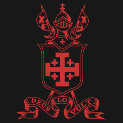 Spyder Men's Freestyle Polo with DTF Printed Equestrian Deus Lo Vult Logo Design