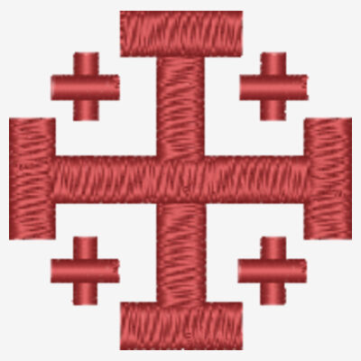 Devon & Jones Men's Crown Collection® Royal Dobby Shirt with Embroidered Jerusalem Cross Design