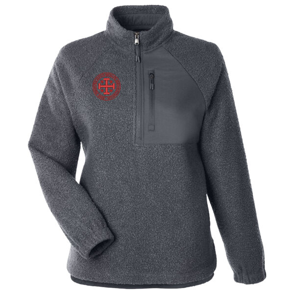 North End Ladies' Aura Sweater Fleece Quarter-Zip with Embroidered Ordo Equestis Logo Thumbnail