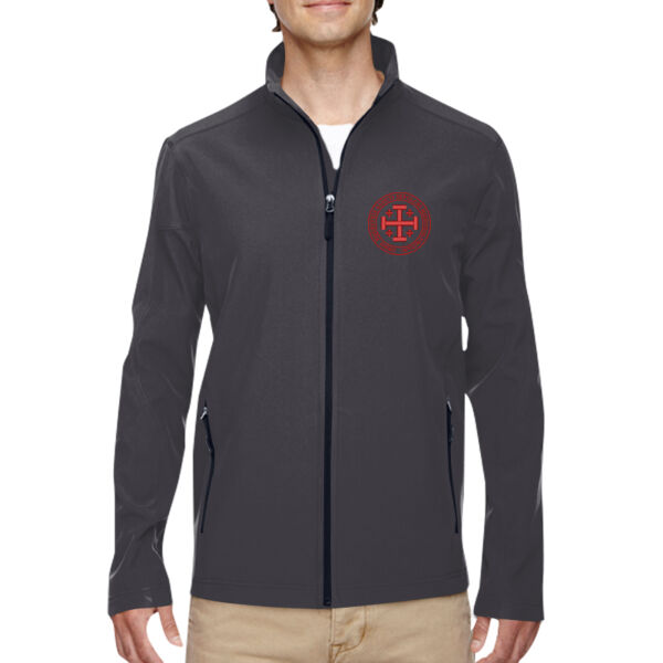 CORE365 Men's Cruise Two-Layer Fleece Bonded Soft Shell Jacket with Embroidered Ordo Equestis Logo Thumbnail