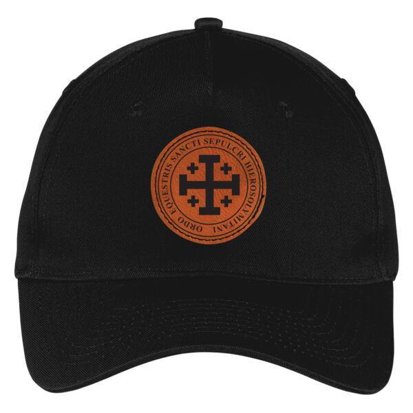 Port & Company Twill Cap with with Ordo Equestis Logo 2 1/2" Round Leatherette Patch Thumbnail