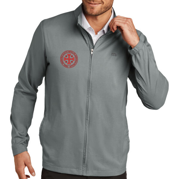 TravisMathew Surfside Full-Zip Jacket with Embroidered Equestrian Deus Lo Vult Logo   Thumbnail