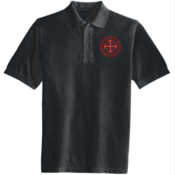 Heavyweight Cotton Pique Polo with Embroidered Ordo Equestis Logo Thumbnail