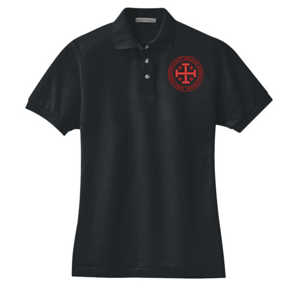 LADIES Heavyweight Cotton Pique Polo with Embroidered Ordo Equestis Logo Thumbnail