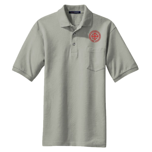 Heavyweight Cotton Pique Polo with Pocket and Embroidered Ordo Equestis Logo Thumbnail