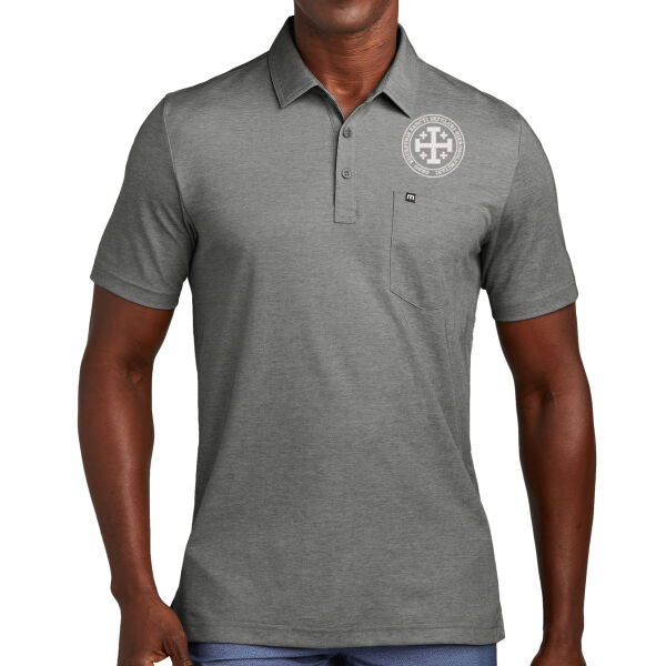 TravisMathew Oceanside Heather Pocket Polo with Embroidered Logo Thumbnail