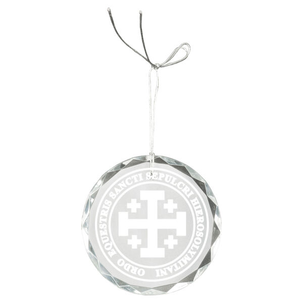 3" Crystal Round Faceted Ornament Thumbnail