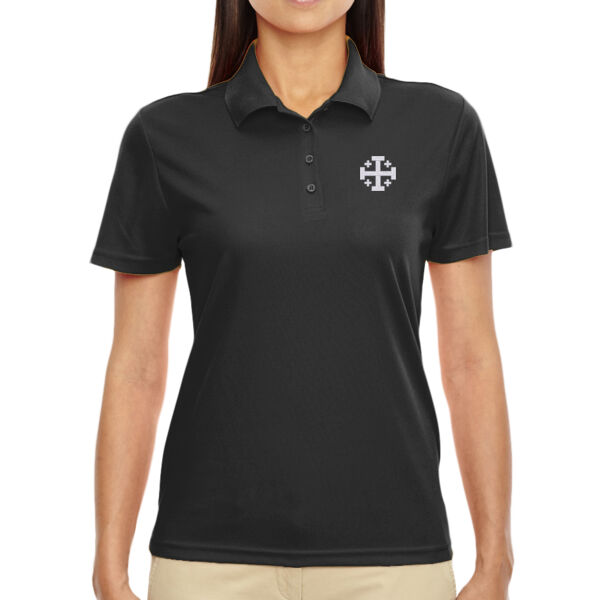Women's Origin Performance Piqué Polo with Embroidered Jerusalem Cross Thumbnail